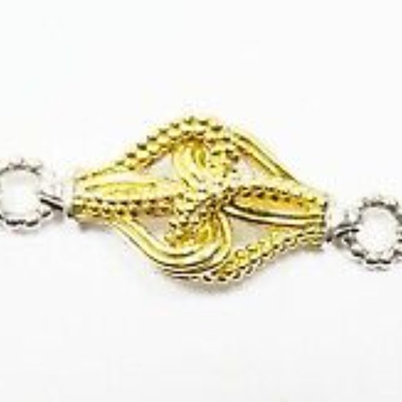 LAGOS Stunning Torsade 18K Yellow Gold Sterling Silver Link Bracelet - Picture 4 of 11